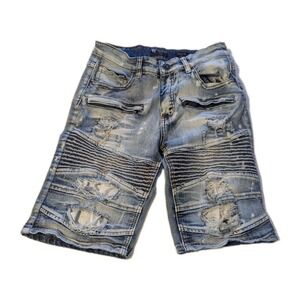 Waimea Boys 14 Shorts Skinny Fit Distressed Denim Jean Streetwear Grunge Punk